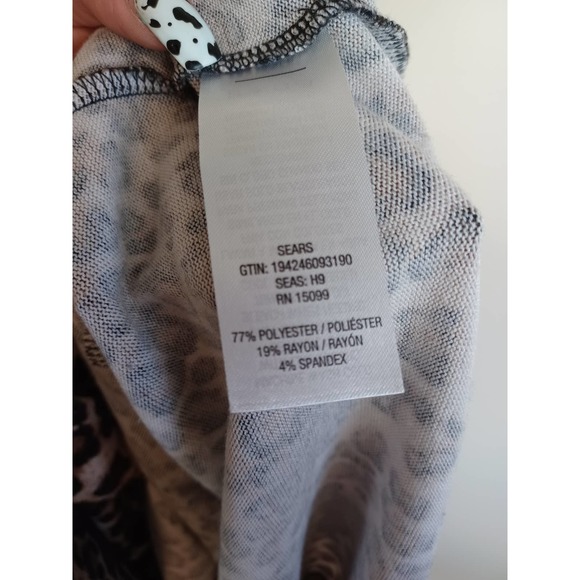 Turtleneck Leopard Print Dress - Picture 6 of 7